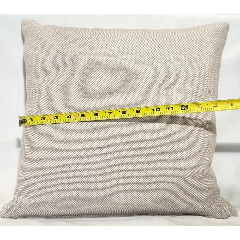 IKEA SANDTRAV Accent Throw Cushion Pillow gray/white, 18x18 zipper closure down - Picture 4 of 4